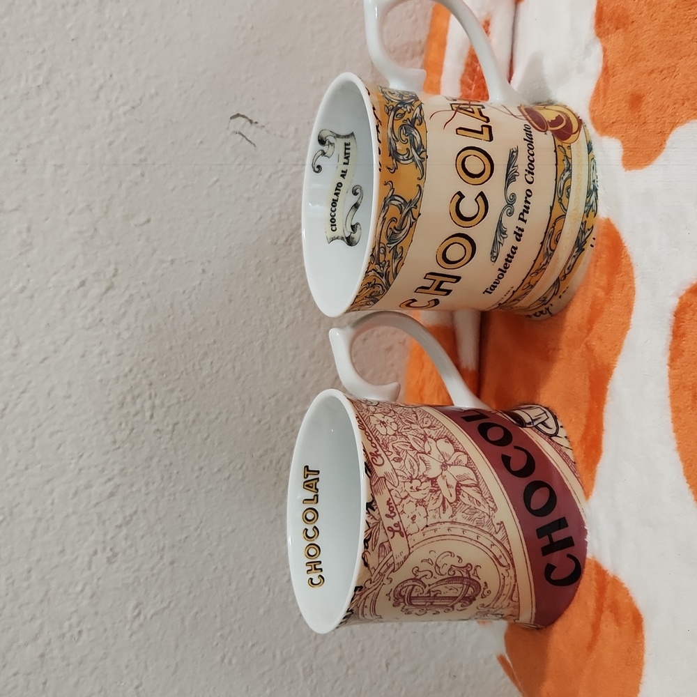Rosanna Chocolaterie CHOCOLAT China Mugs Set of 2